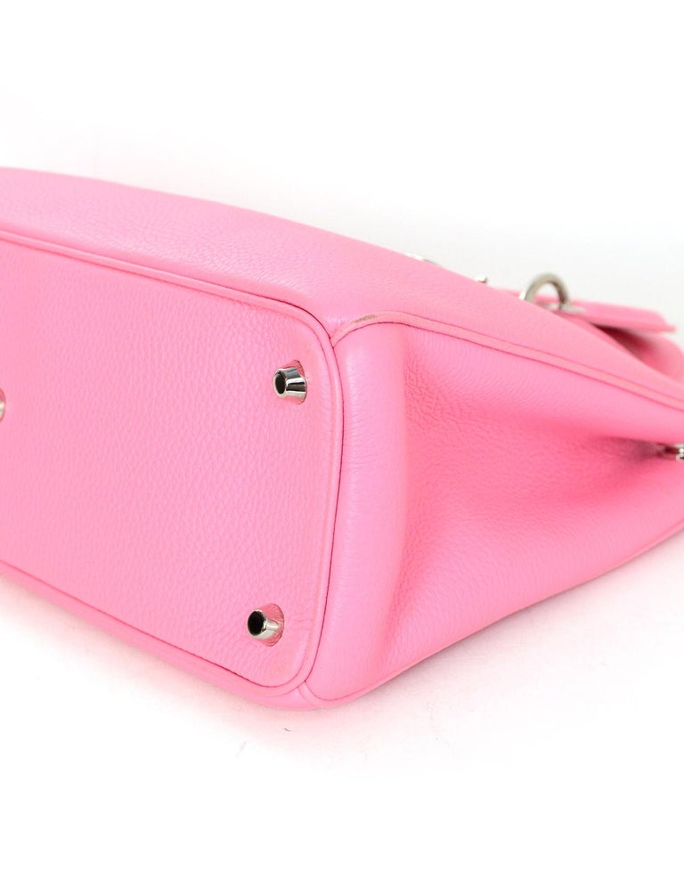 Christian Dior Pink Bullcalf Leather Medium Diorissimo Tote Bag w. DB ...