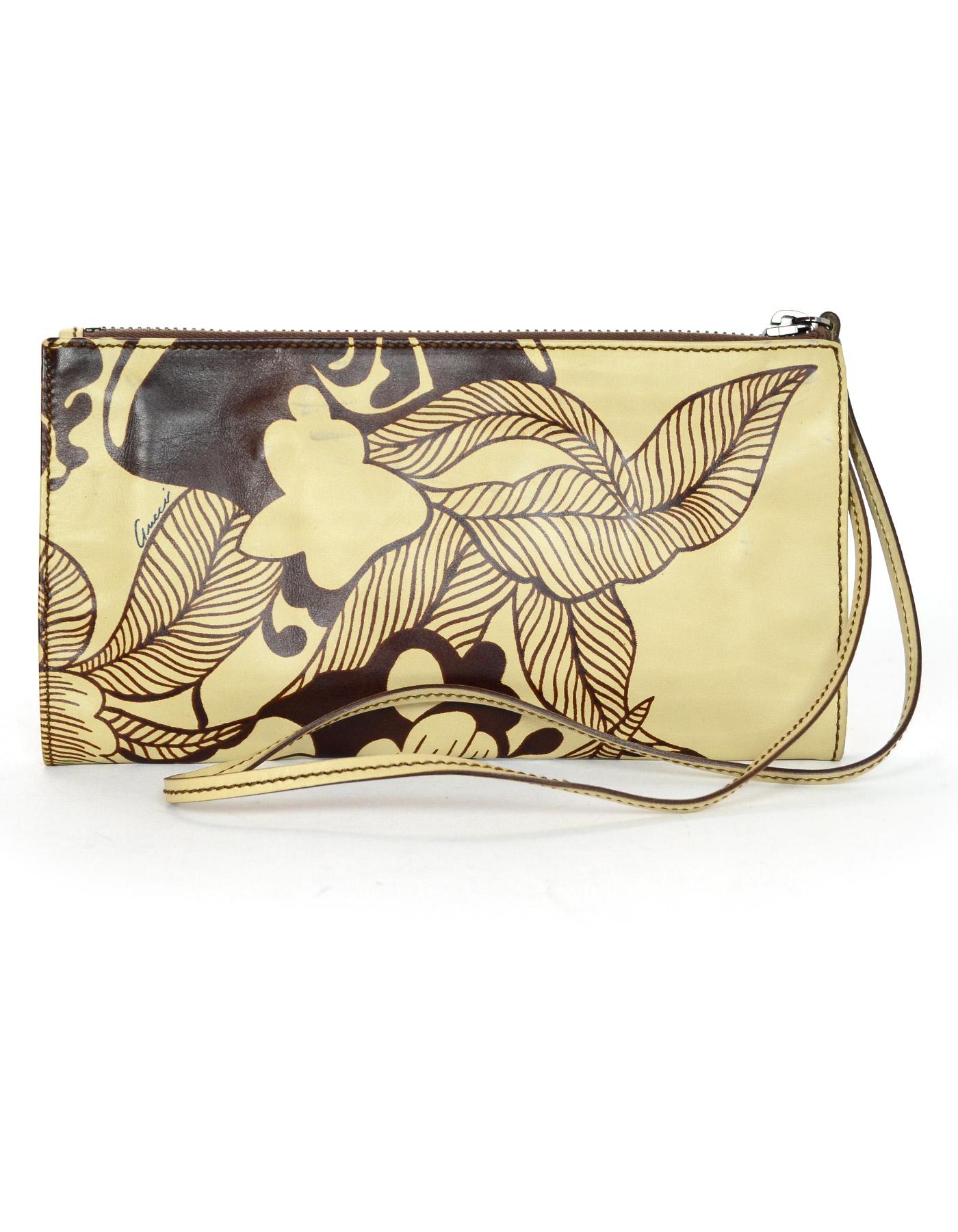 gucci floral wristlet