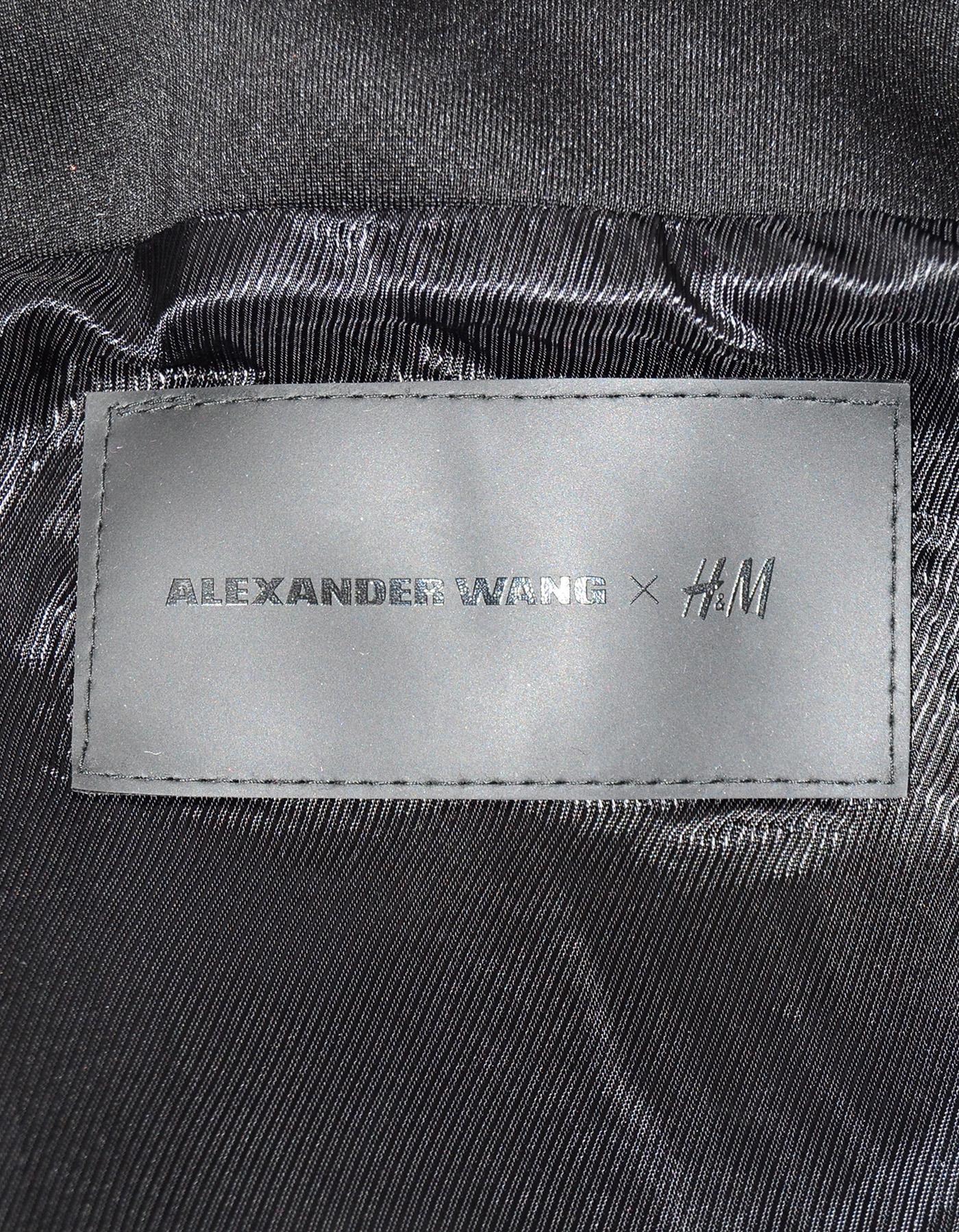 Women's Alexander Wang x H&M 2014 Black Puffer Coat w/ Removable Lining Sz M