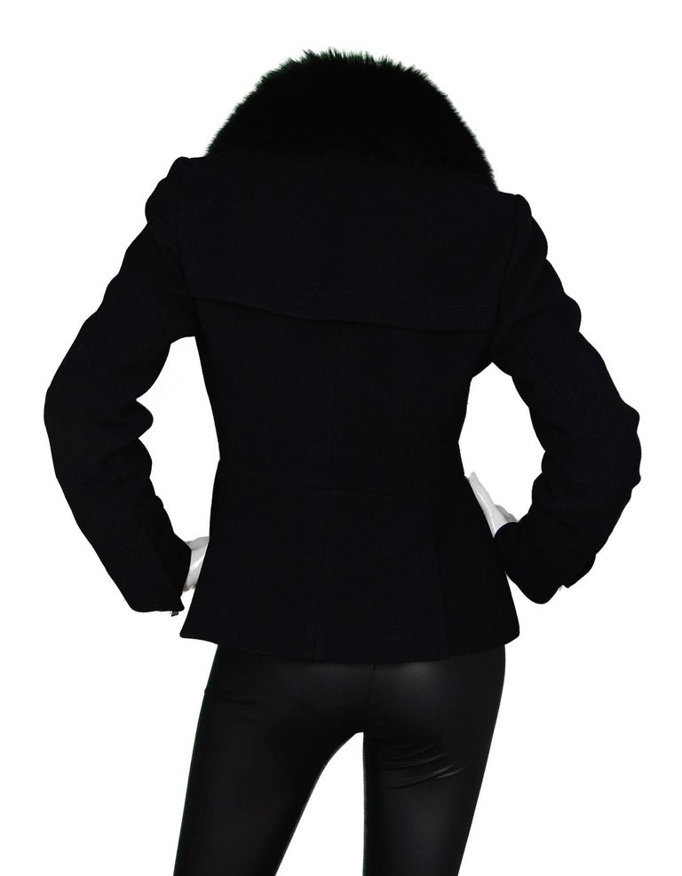PRADA beaded collar wool jacket