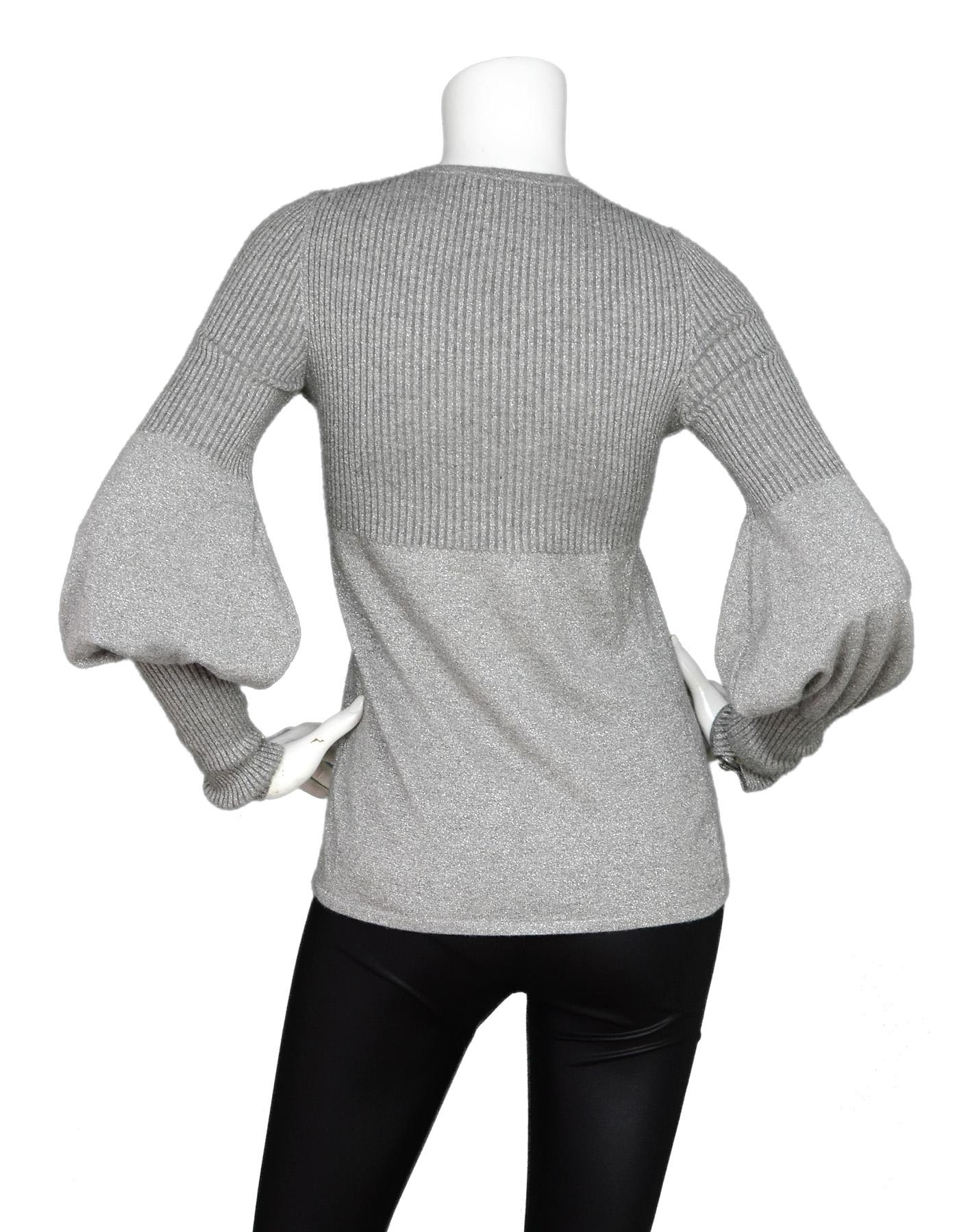 chanel grey sweater