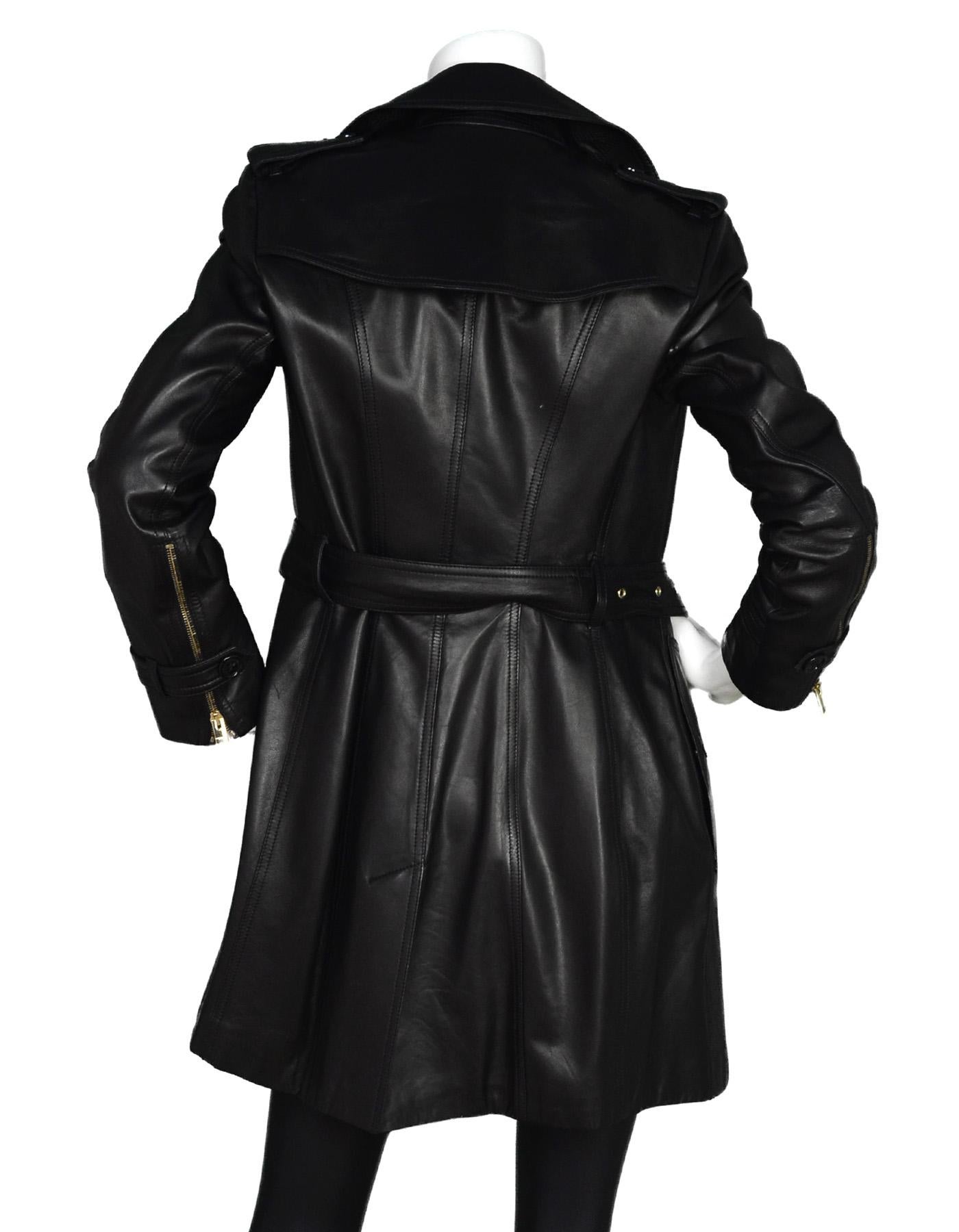 burberry leather coat