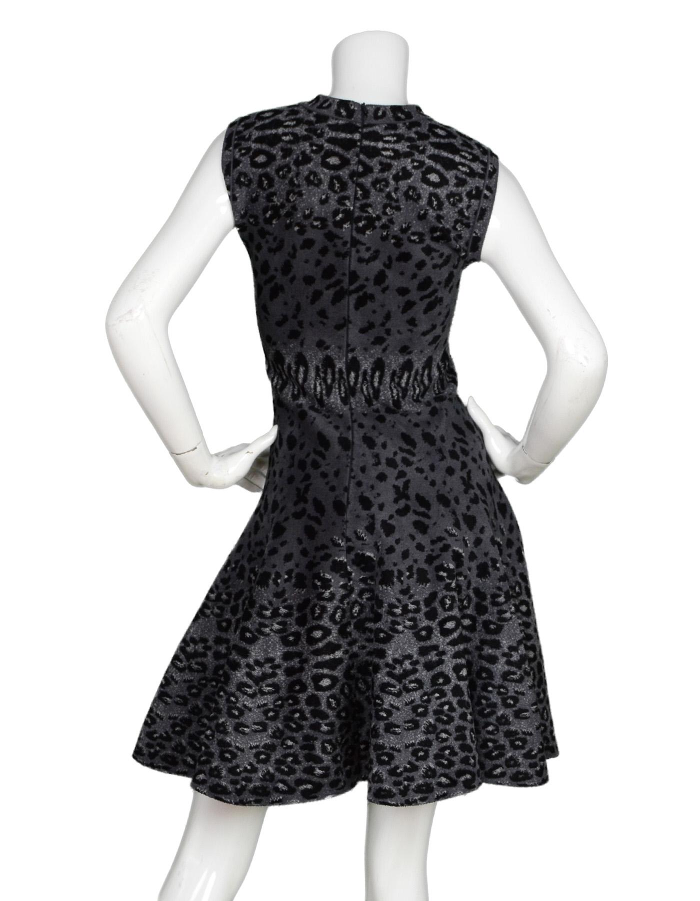 alaia leopard-print fit-&-flare dress