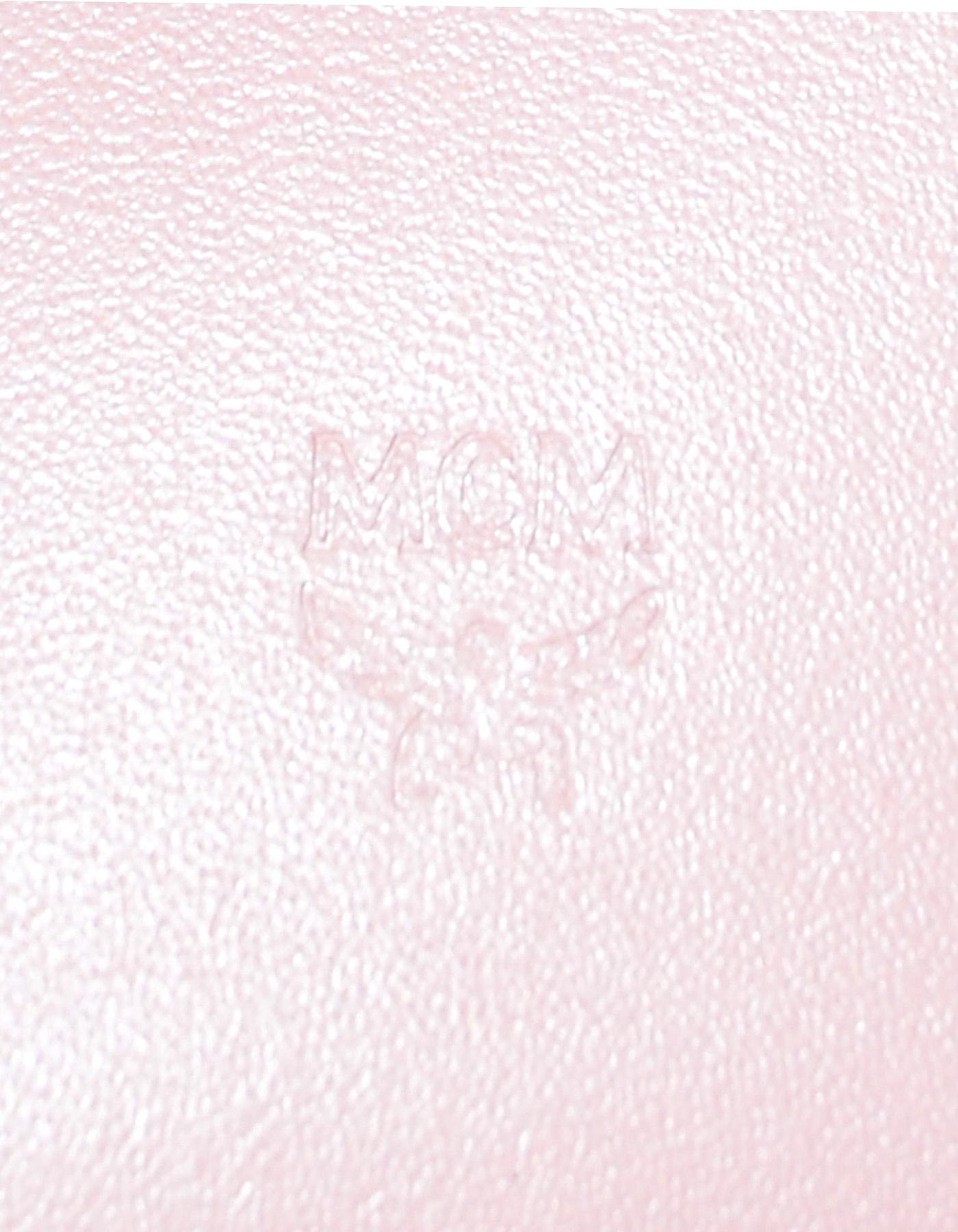 MCM Pink/Black Monogram Patricis Visetos Large Chain Wallet WOC Crossbody Bag In Excellent Condition In New York, NY