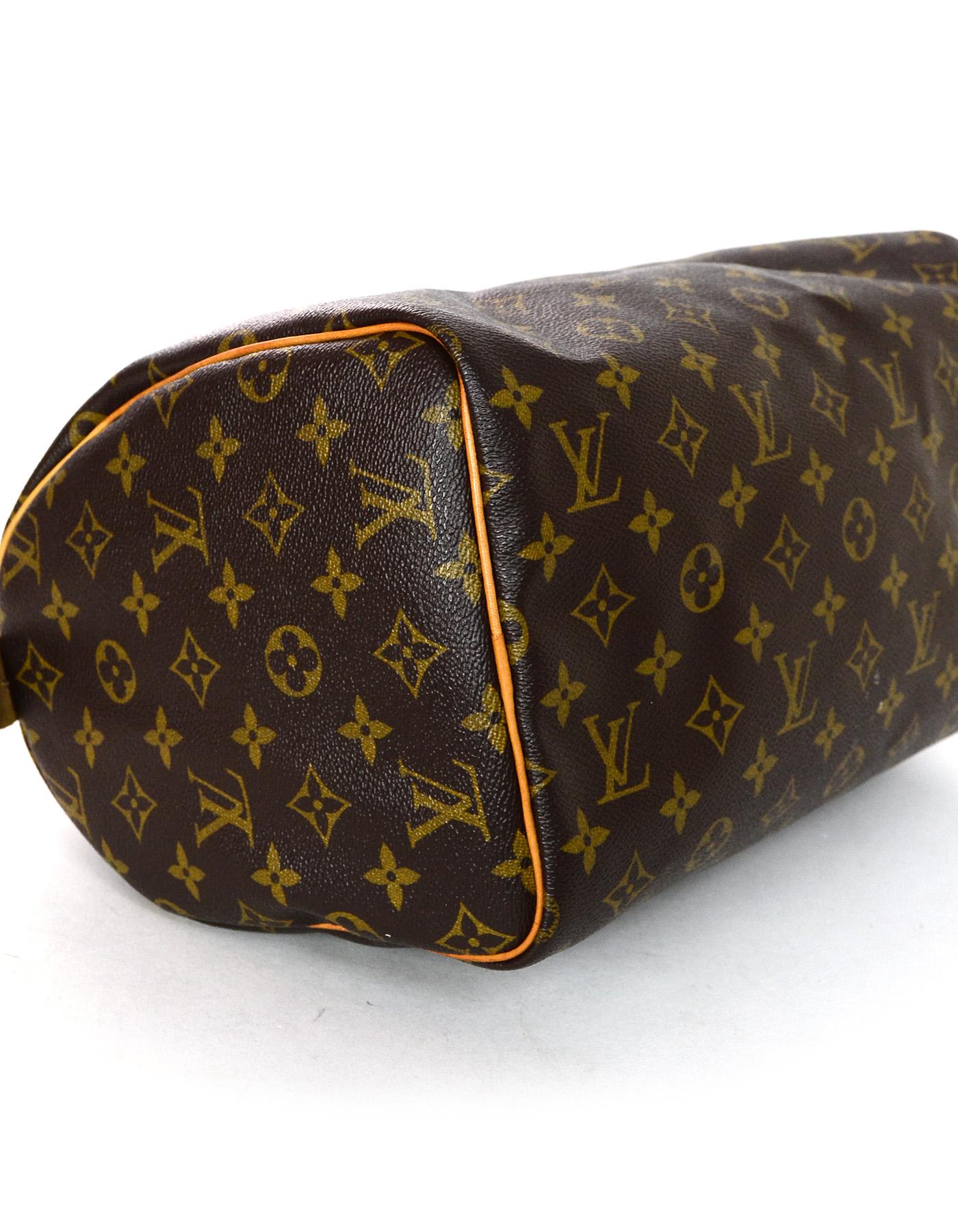 Black Louis Vuitton LV Monogram Speedy 30 Bag w/ Box and DB