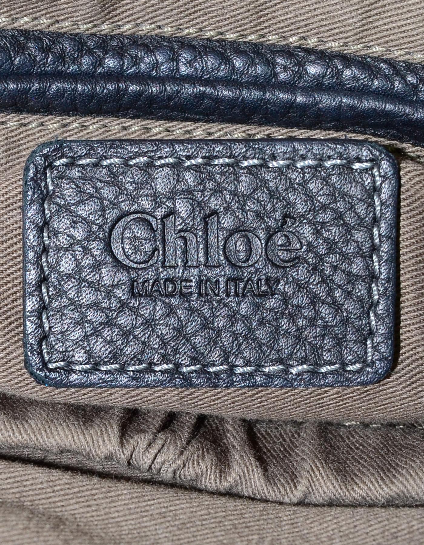Chloe Black Leather Medium Marcie Satchel Bag W/ Crossbody Strap 1