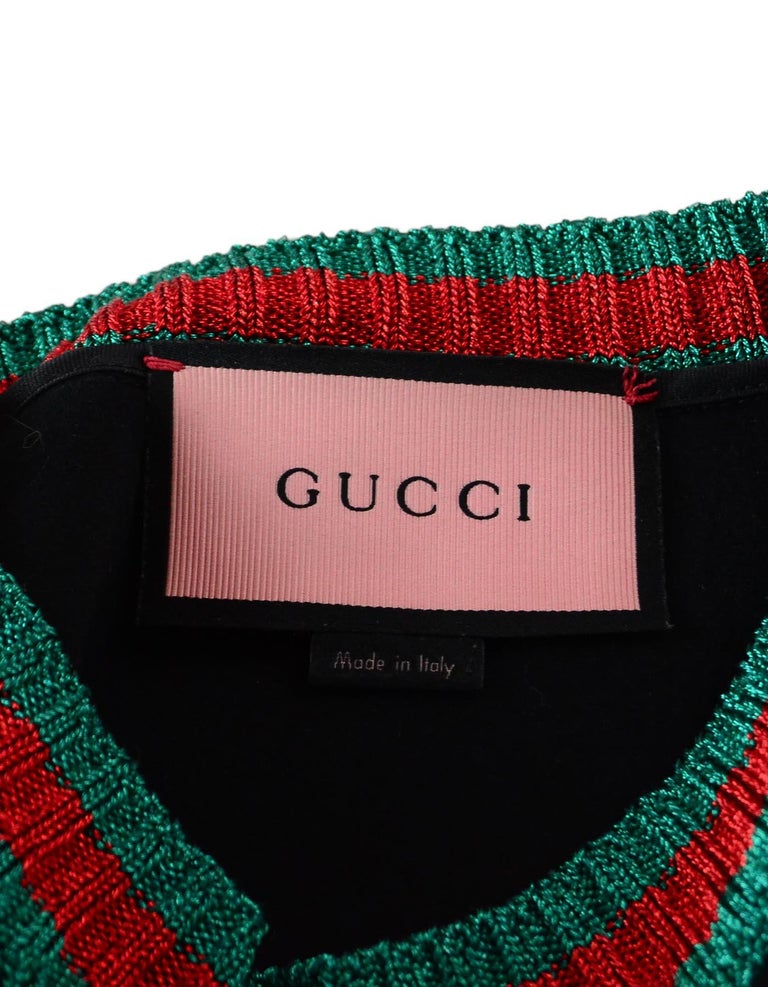 Gucci Life Is Gucci Ghost Black Crewneck Sweatshirt W/ Metallic Web Sz M  For Sale at 1stDibs | life is gucci sweater, life is gucci pullover, life  is gucci sweatshirt