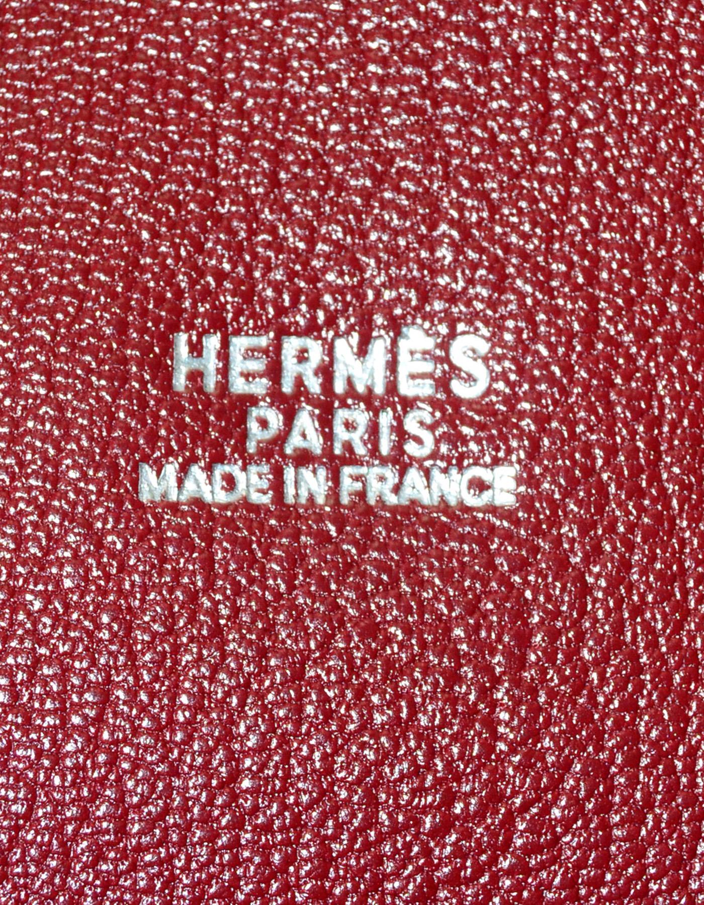 Women's Hermes NEW Limited Edition Maroon Ostrich Doha Bag w/ Dust Bag, Lock & Key