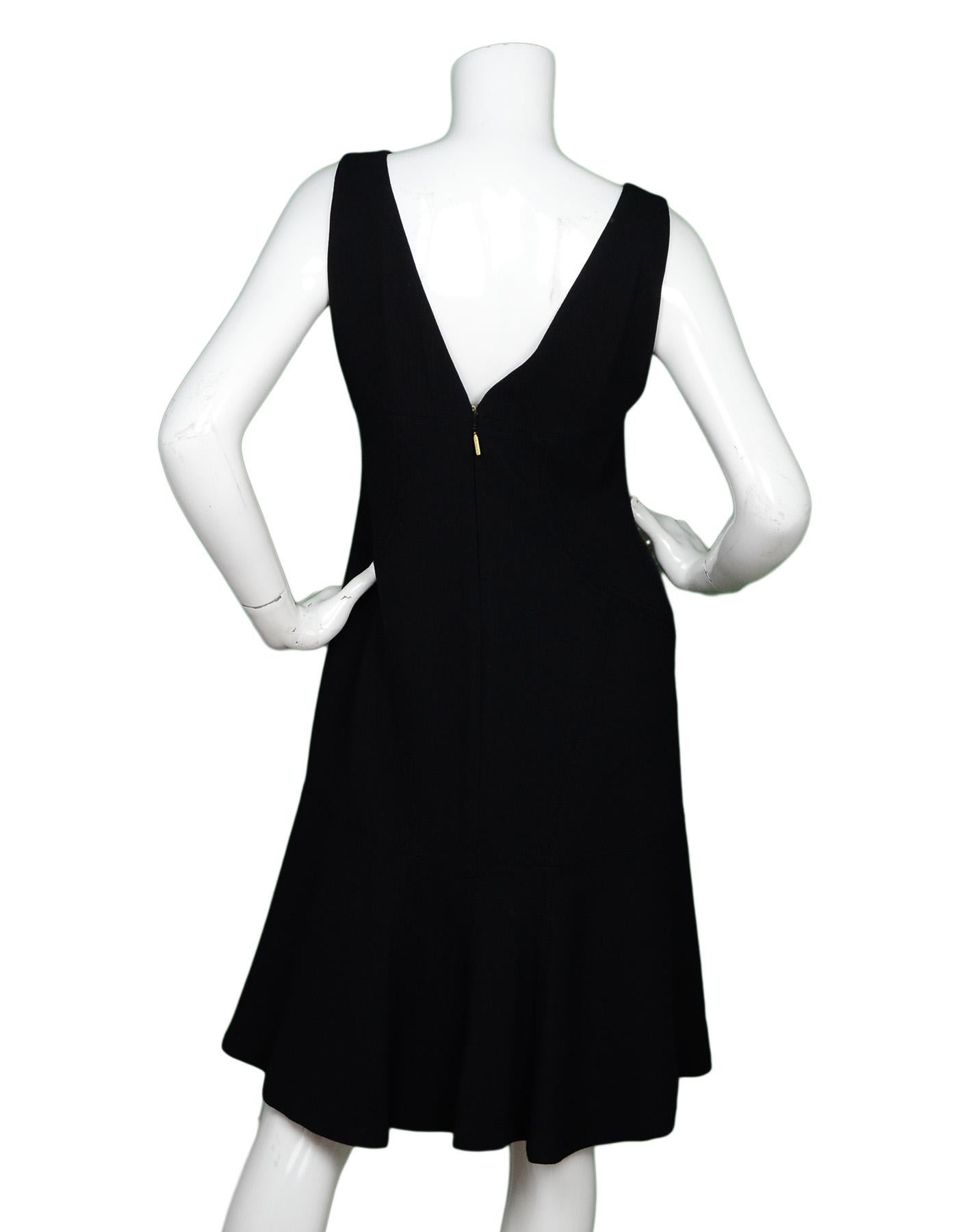 Roberto Cavalli Black Sleeveless Dress W/ Metal Snake At Bust Sz 46 In Excellent Condition In New York, NY