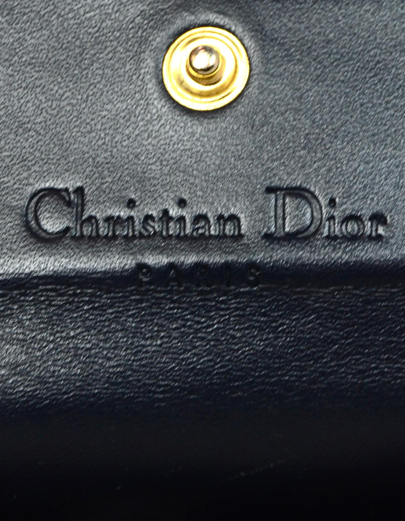 Christian Dior Blue Monogram Saddle Coin Purse In Excellent Condition In New York, NY