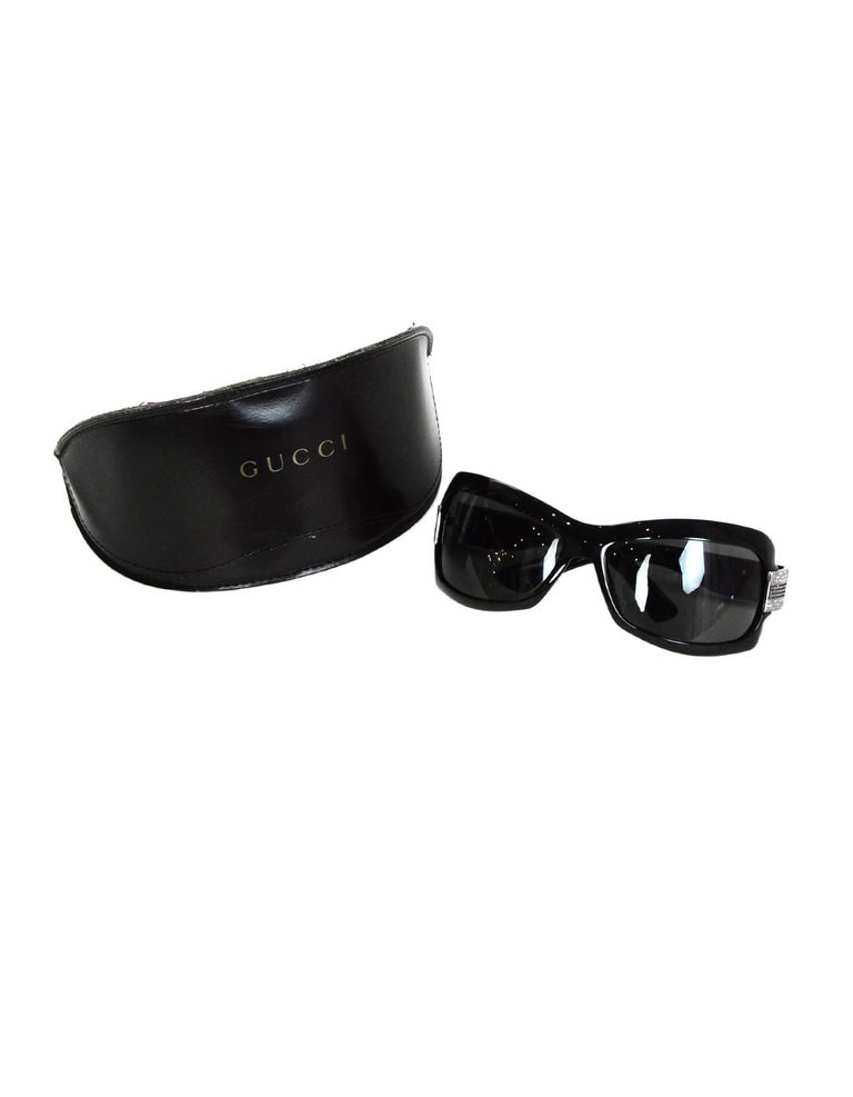 Black gucci glasses with rhinestones clearance