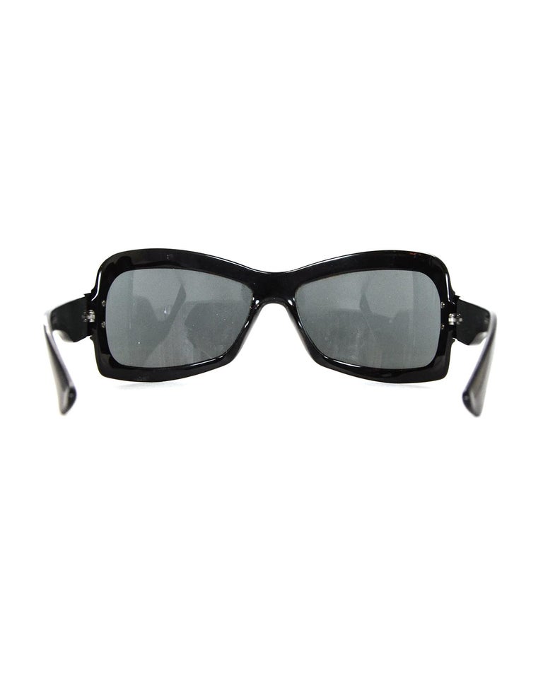Gucci Black Sunglasses W/ Rhinestones On Arms and Case For Sale at 1stDibs