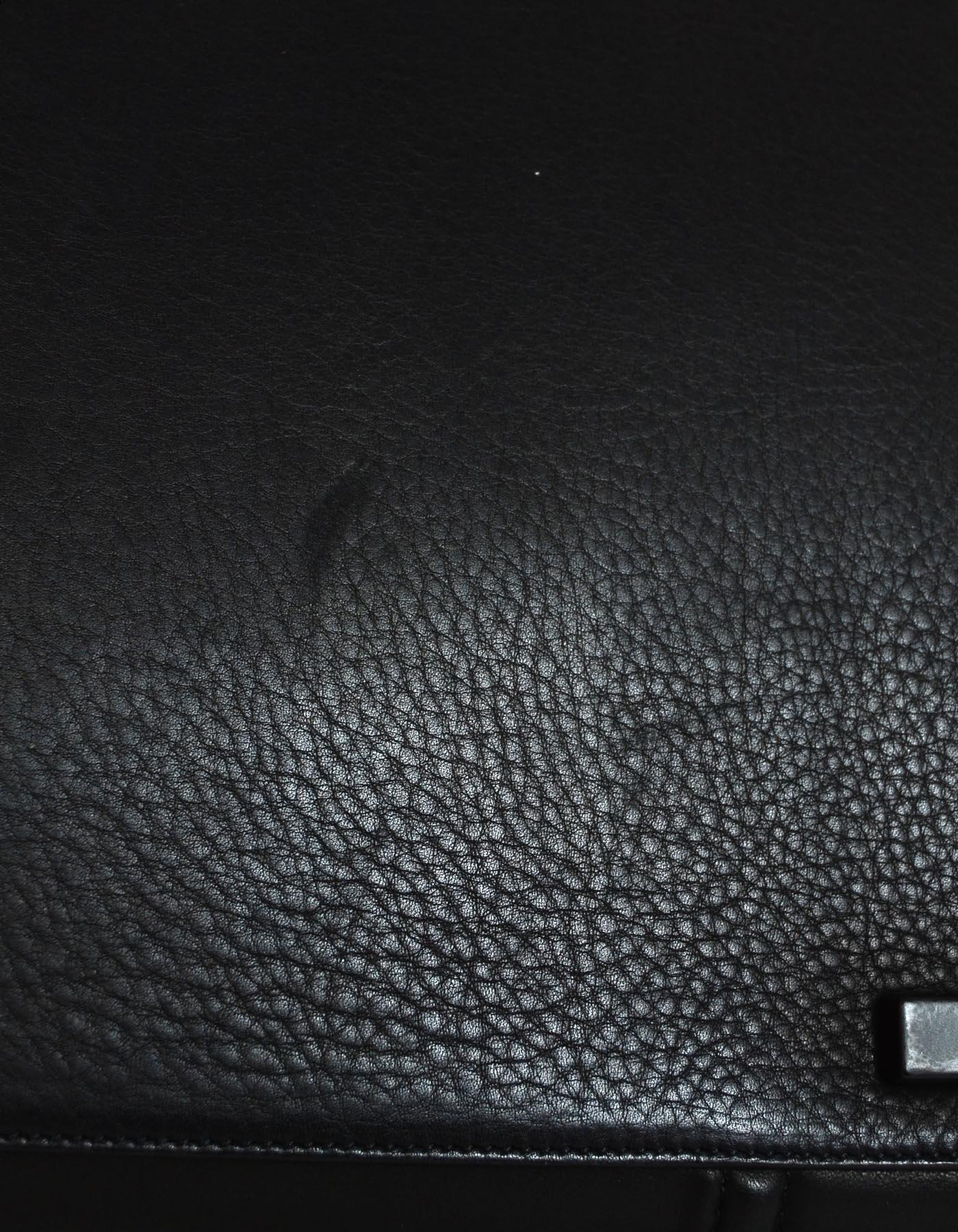 Celine Black Leather Phantom Trapeze Winged Luggage Tote Bag  3
