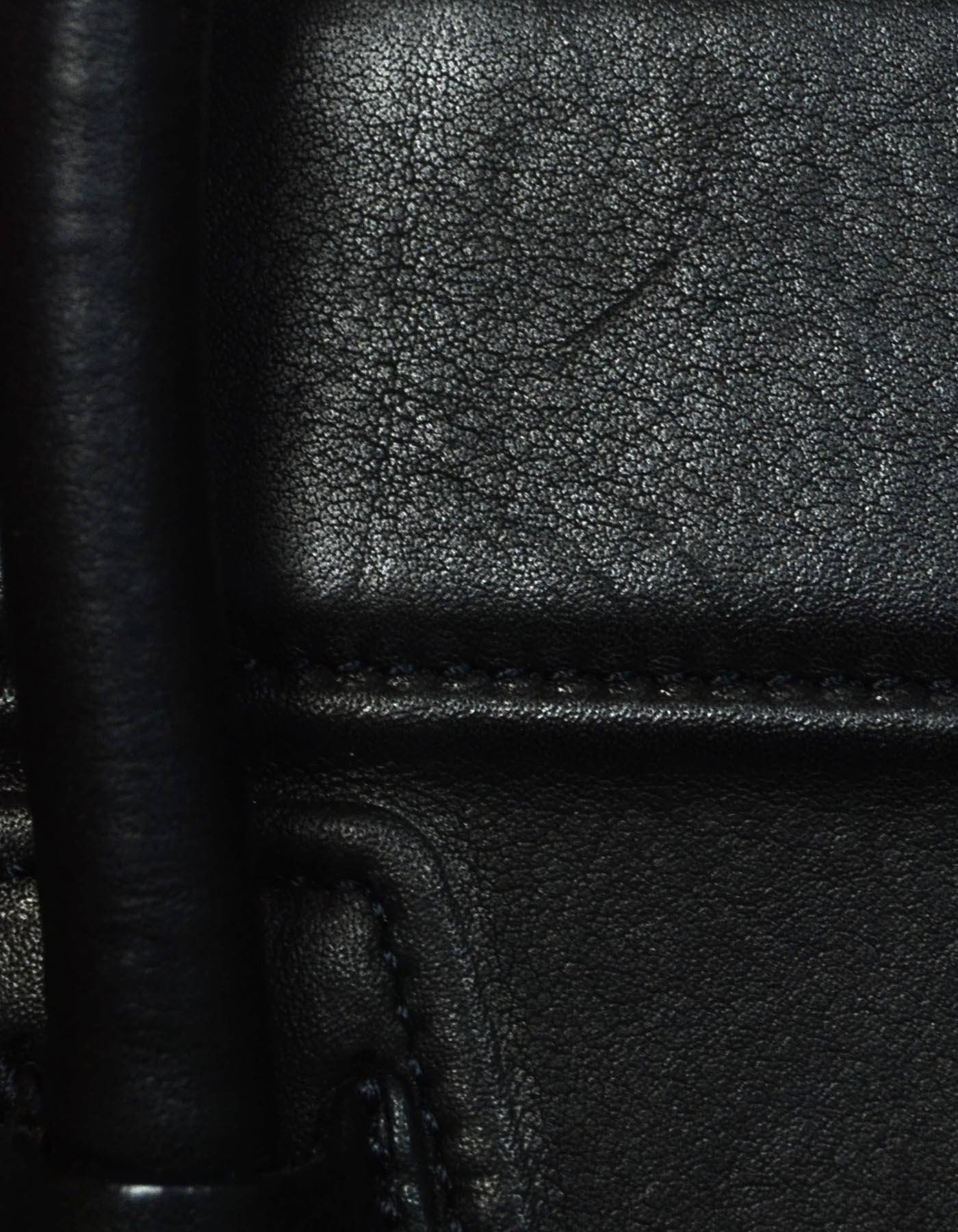 Celine Black Leather Phantom Trapeze Winged Luggage Tote Bag  4