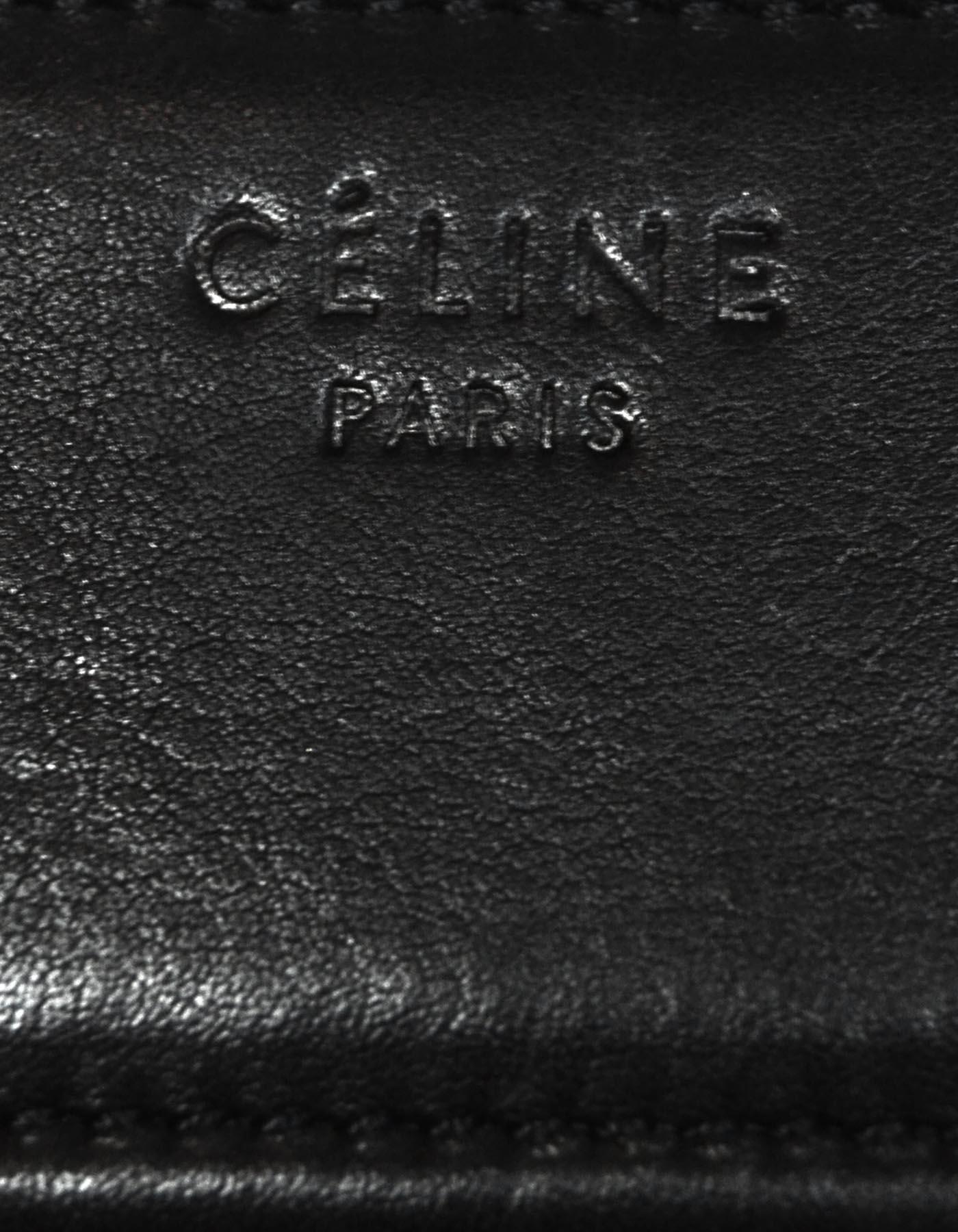 Celine Black Leather Phantom Trapeze Winged Luggage Tote Bag  2