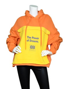 Balenciaga Men's Orange/Yellow The Power Of Dreams 2 Hem Hooded Sweatshirt  Sz XS For Sale at 1stDibs | balenciaga power of dreams hoodie, the power of  dreams hoodie, balenciaga the power of dreams hoodie