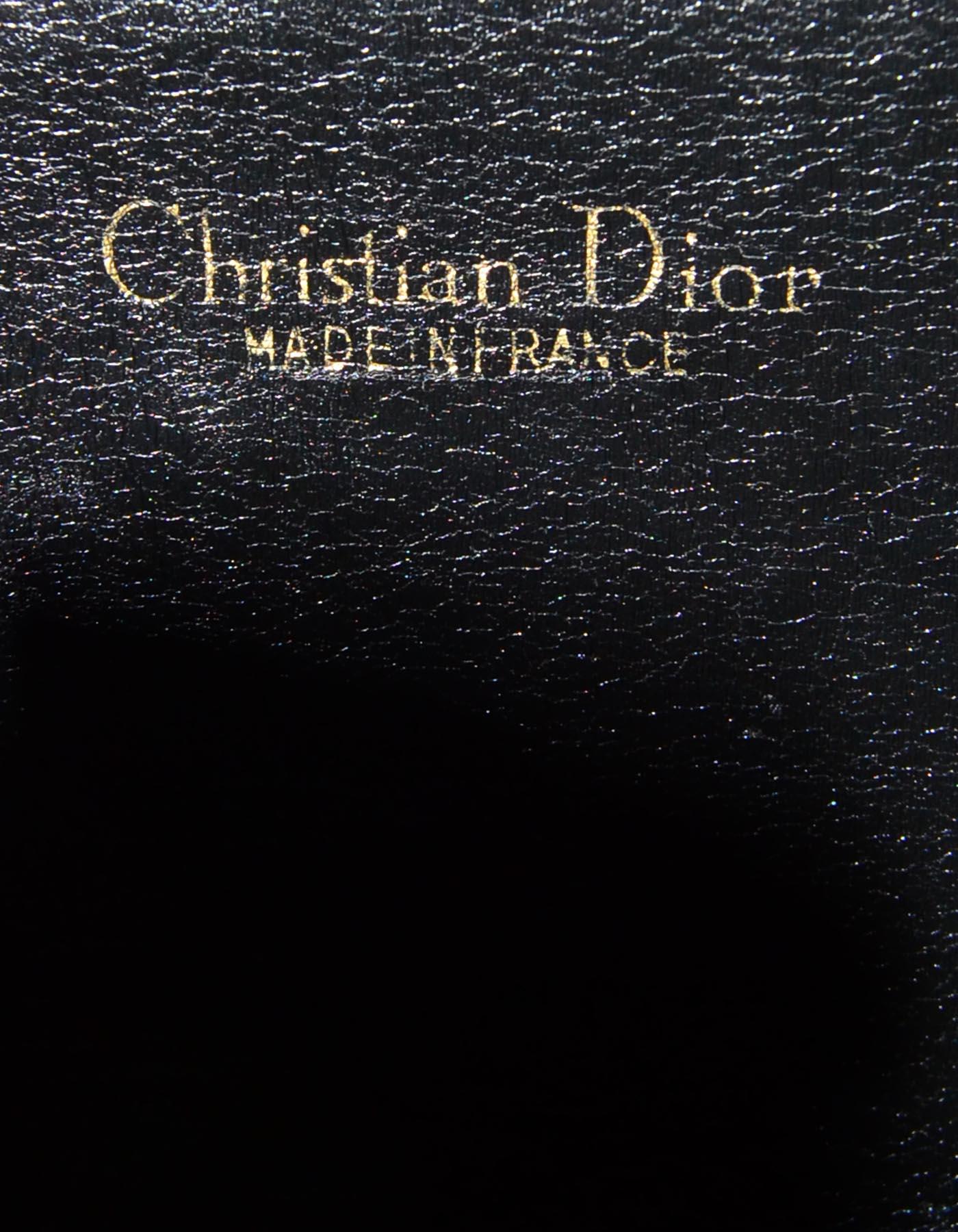 Women's Christian Dior Vintage Blue Monogram Flap Shoulder Bag