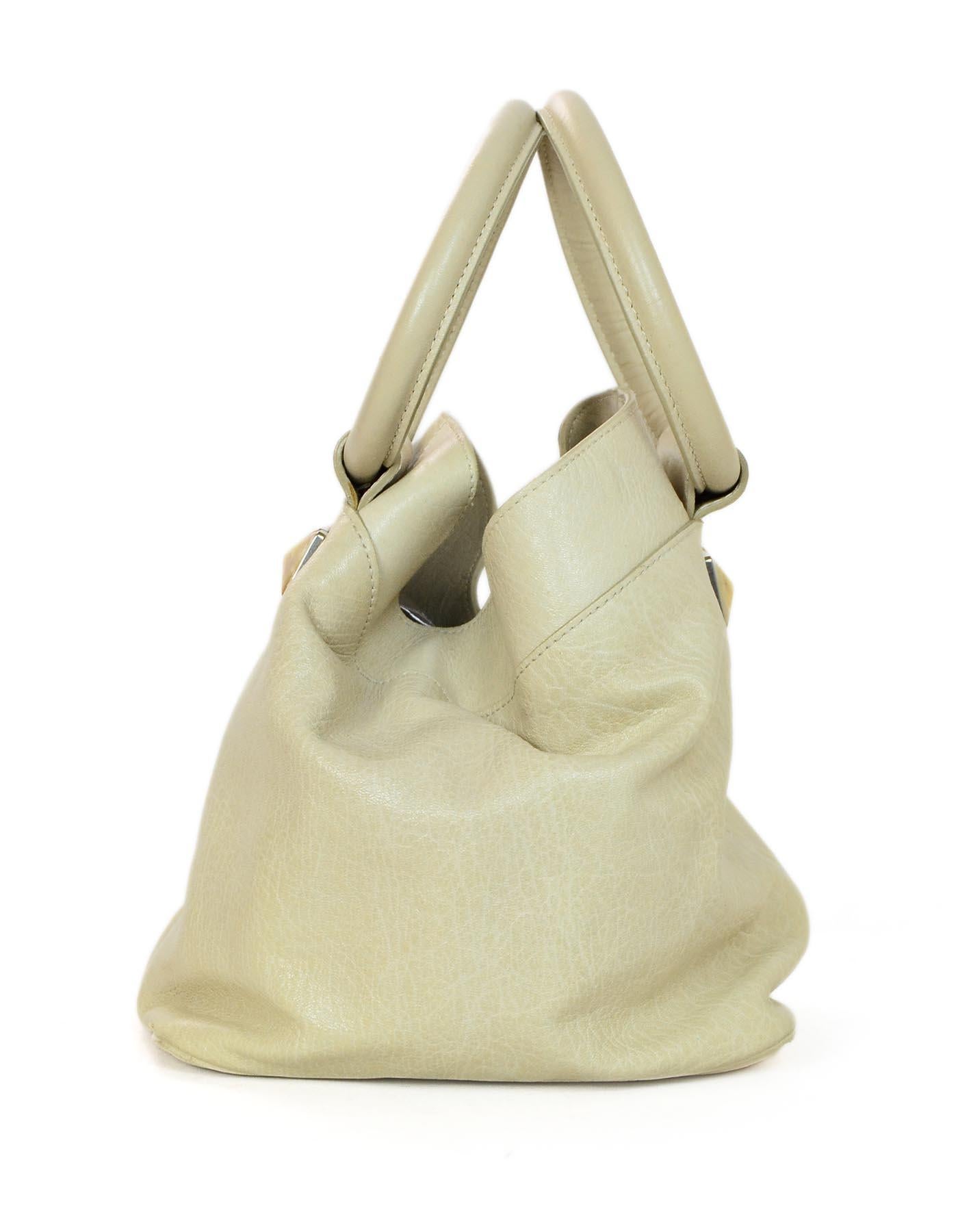 Marc Jacobs Beige Leather Top Handle Bag W/ Stones In Good Condition In New York, NY