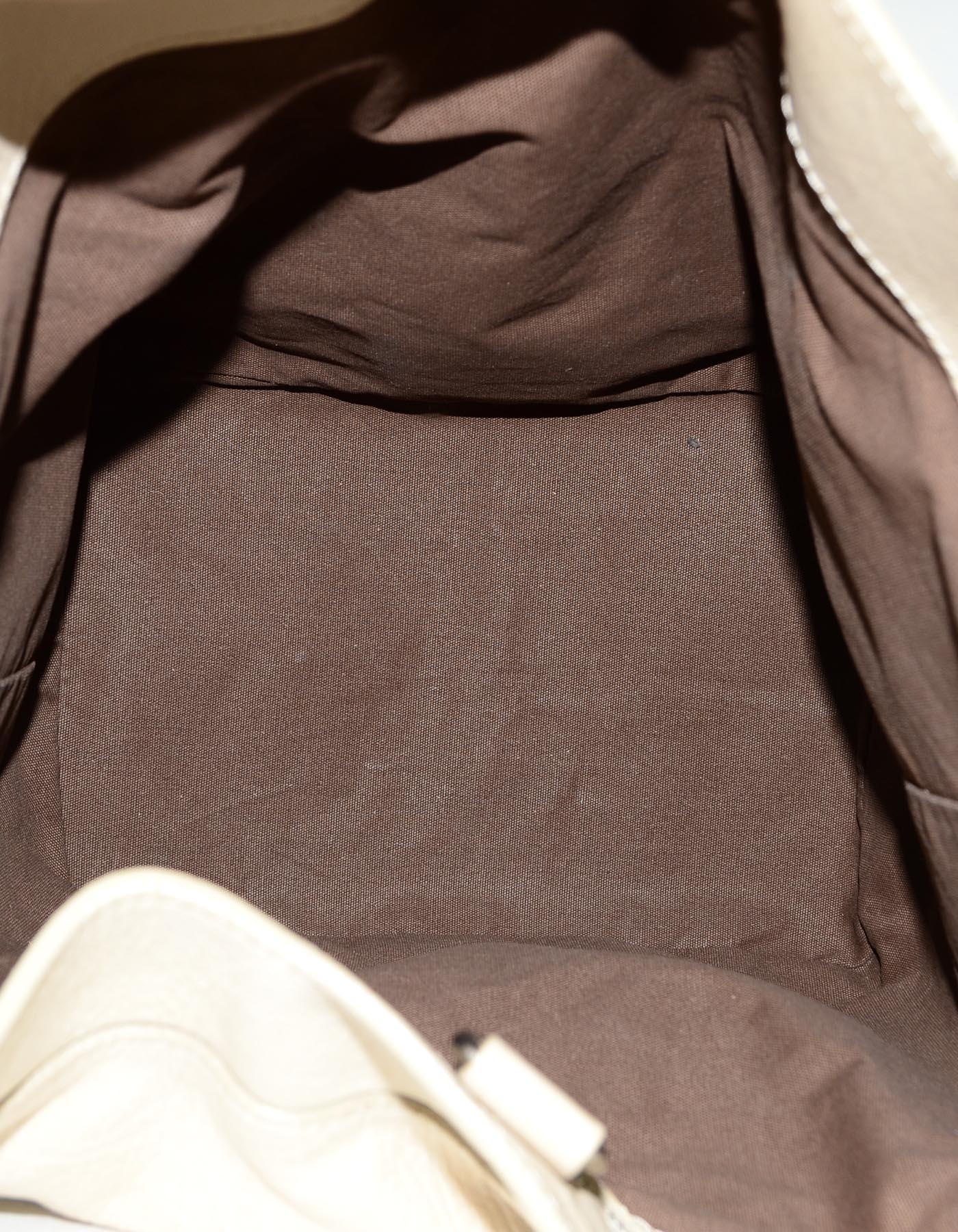 Marc Jacobs Beige Leather Top Handle Bag W/ Stones 2