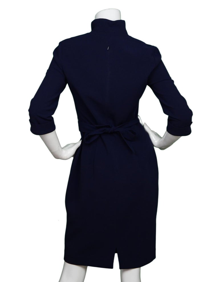 black halo navy dress