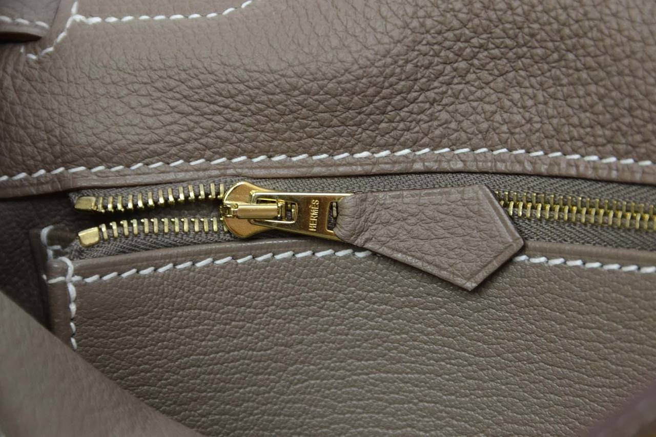 HERMES 2013 Taupe Togo Leather 35 cm Kelly Bag 3