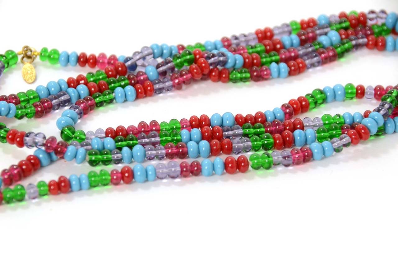 Women's CHANEL Vintage 1994 Multi Colored Beaded Necklace