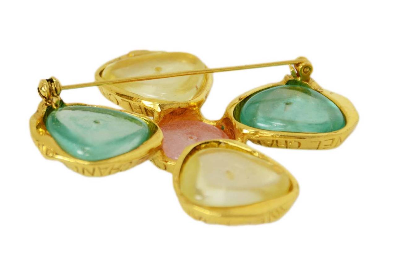 Chanel Vintage Pastel Brooch In Excellent Condition In New York, NY