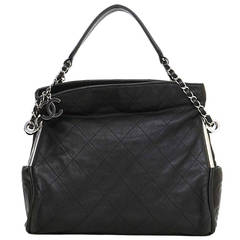 CHANEL 2011 Black Lambskin "Ultimate" Shoulder Bag SHW