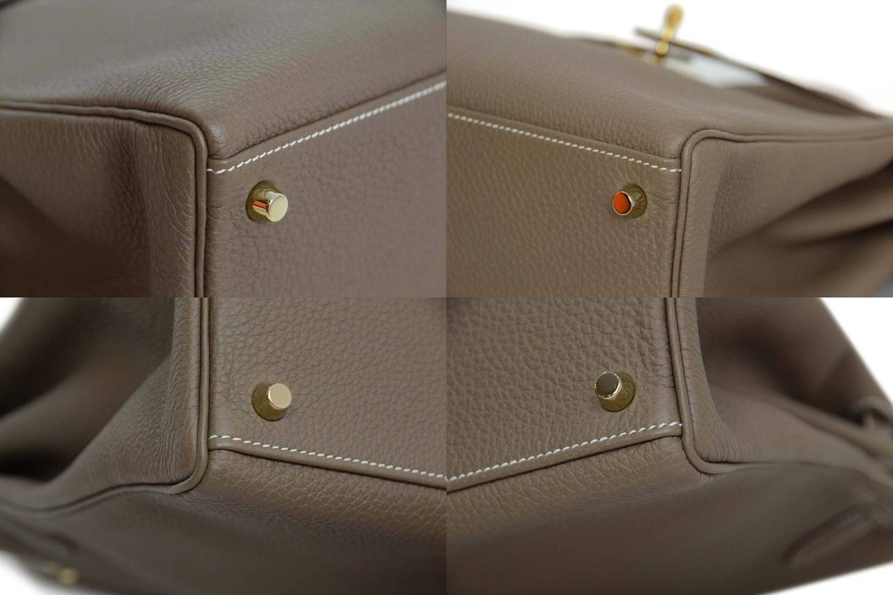 HERMES 2013 Taupe Togo Leather 35 cm Kelly Bag 2