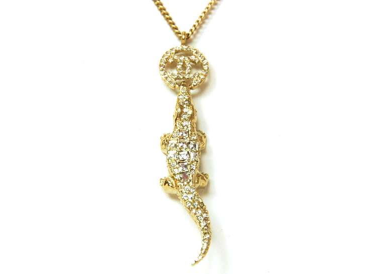 gold alligator necklace