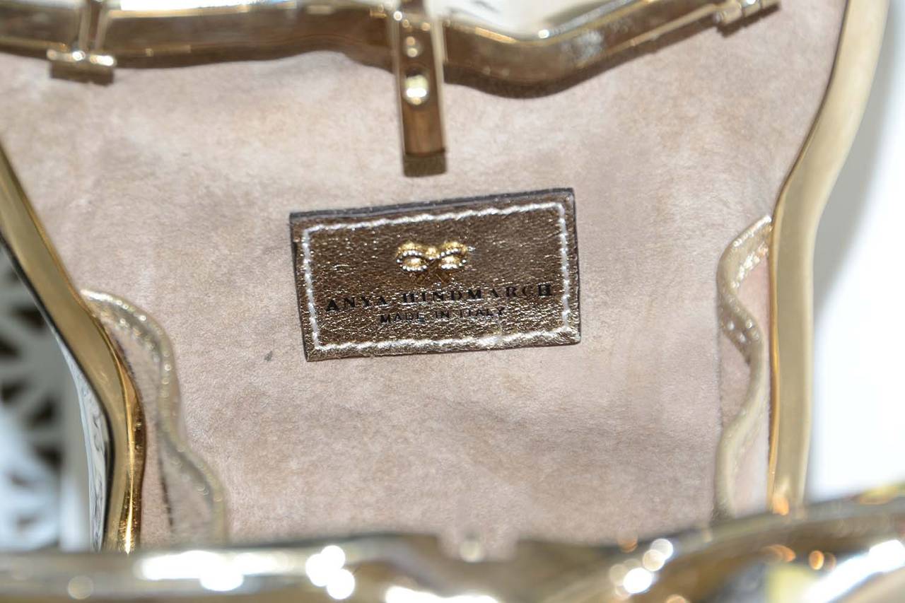Women's ANYA HINDMARCH Gold Crisp Packet Clutch Bag