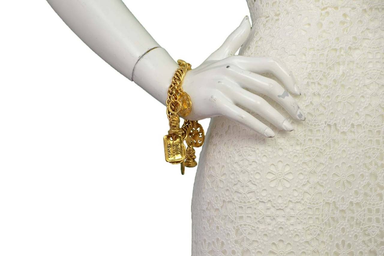 CHANEL Vintage 1990-1992 Gold Charm Bracelet 1