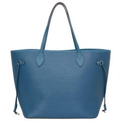 LOUIS VUITTON 2013 Teal Epi Leather Neverfull MM Tote Bag rt $2, 050