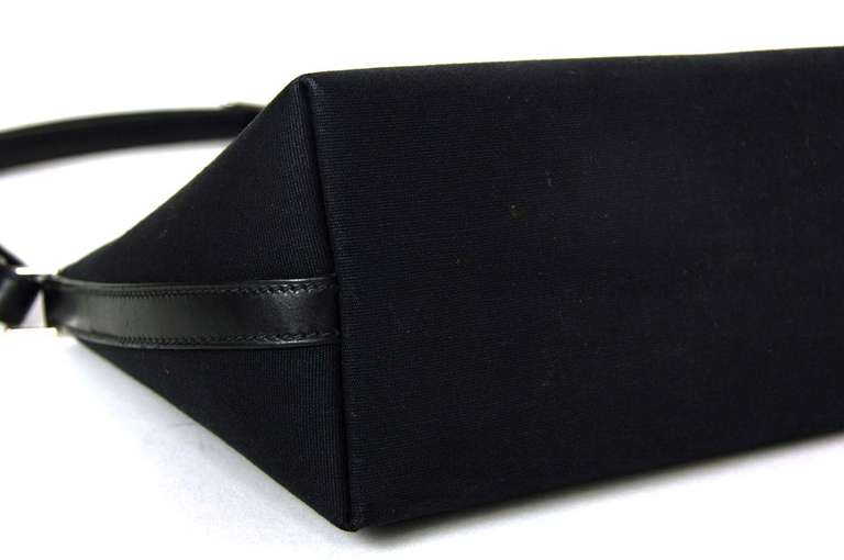 Women's HERMES Black Canvas/Leather Berlingot PM Shoulder Bag - Rt. $2, 625
