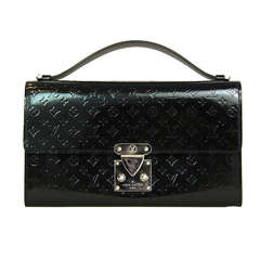 LOUIS VUITTON Schwarz Mini Monogram Glace Anouchka MM Clutch Tasche