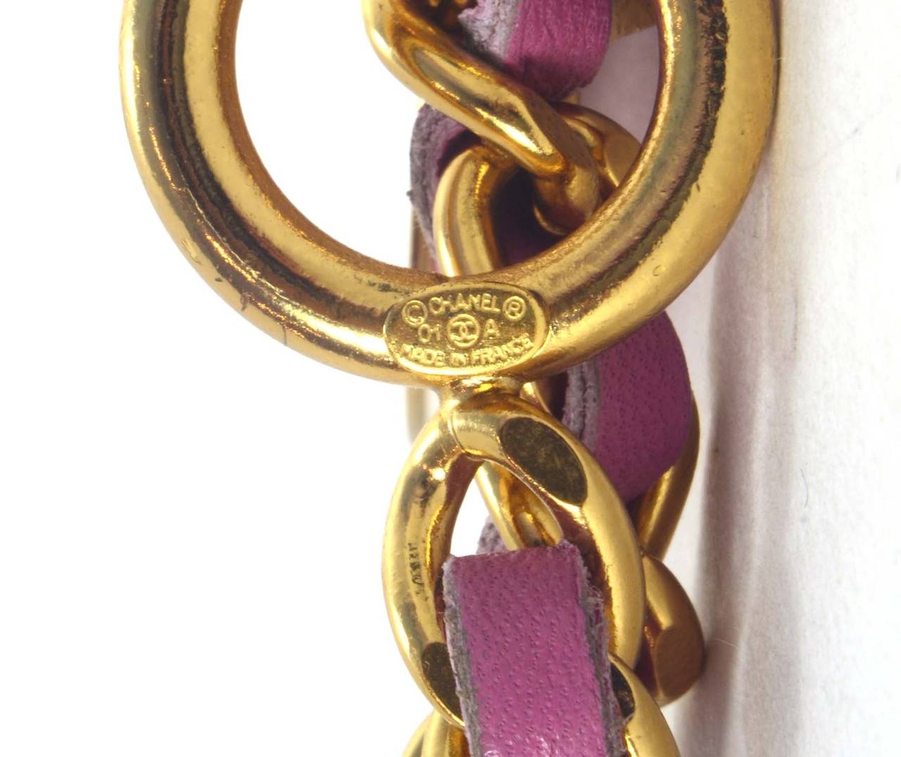 Women's CHANEL 2001 Pink/Yellow Gold Chain Link Bracelet
