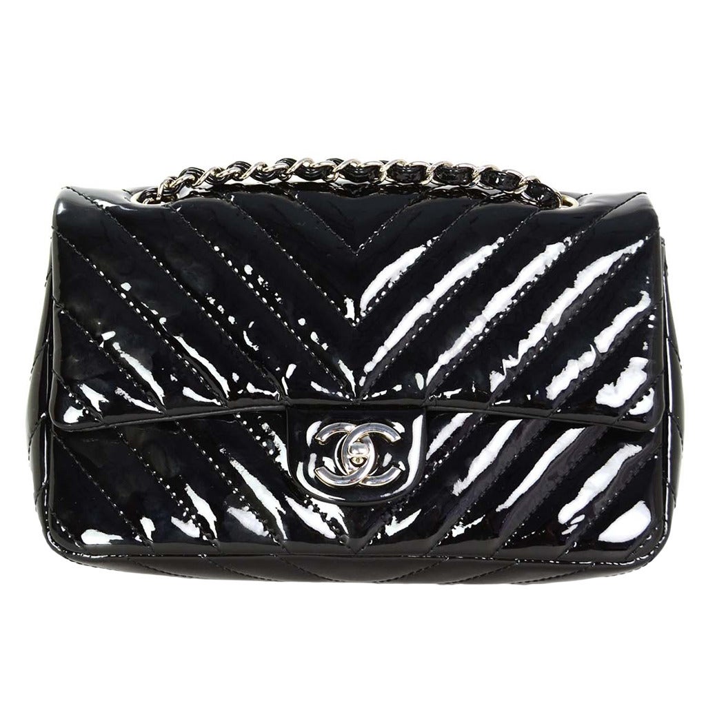 Black Patent Leather Quilted Handbags IUCN Water