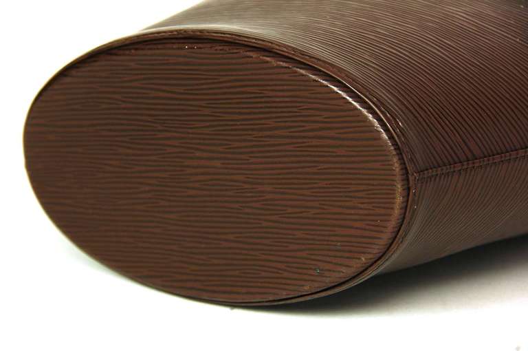Louis Vuitton Brown Epi Leather Ltd Edition Tote Bag w. Resin Top Handle 2