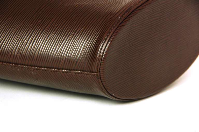 Louis Vuitton Brown Epi Leather Ltd Edition Tote Bag w. Resin Top Handle 3