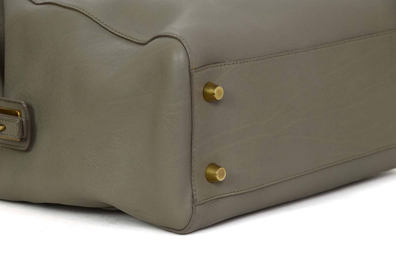 black celine handbag - CELINE Grey Leather Bowler Bag GHW at 1stdibs