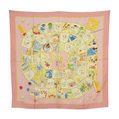 HERMES Rosa Seidenschal REGLE DUE JEU (Spielregeln)