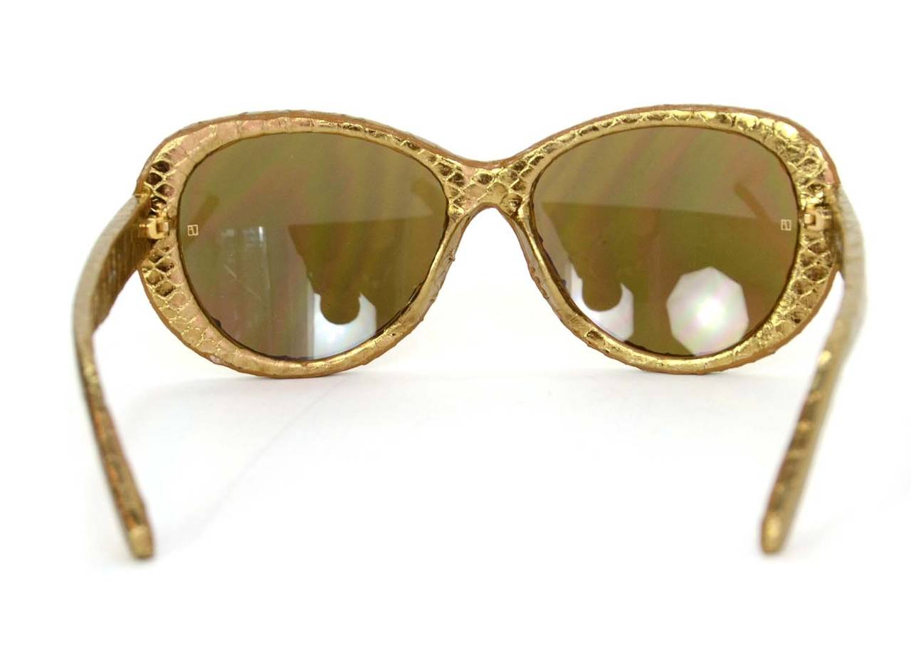 linda farrow snakeskin sunglasses