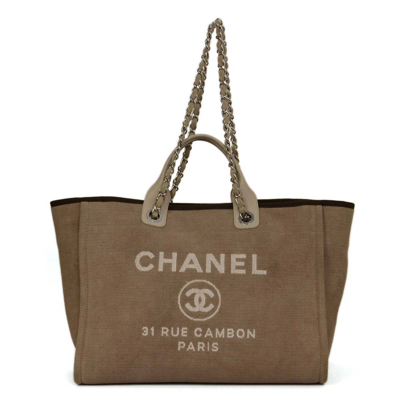 chanel canvas deauville large tote bags