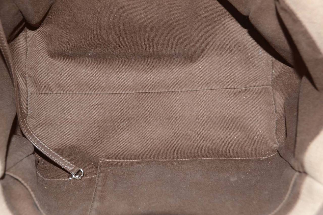 CHANEL Beige Canvas Medium Deauville Tragetasche SHW 3