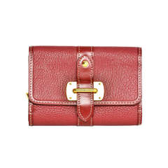 LOUIS VUITTON Red Leather ‘Suhali Sompteux’ Wallet Rt. $890
