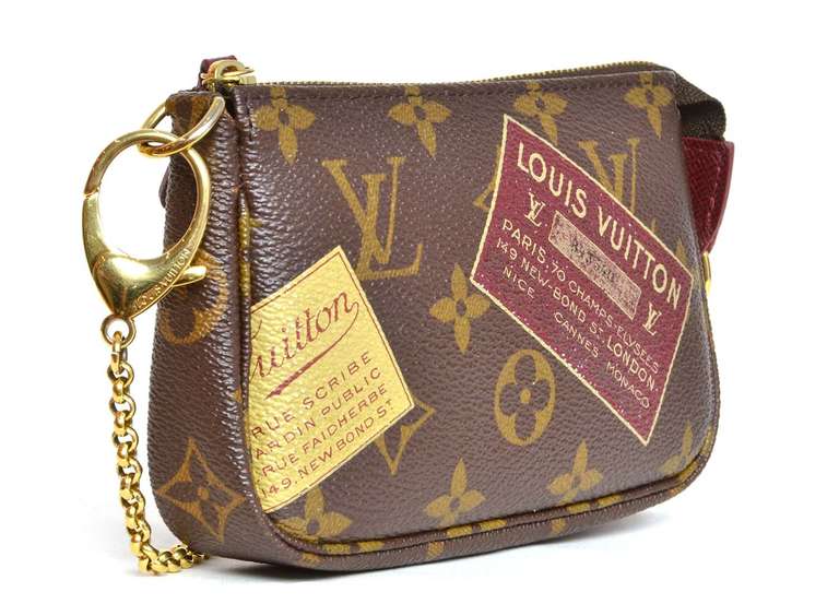 LOUIS VUITTON NIB 2009 Monogram Stamp Mini Pochette Bag at 1stdibs