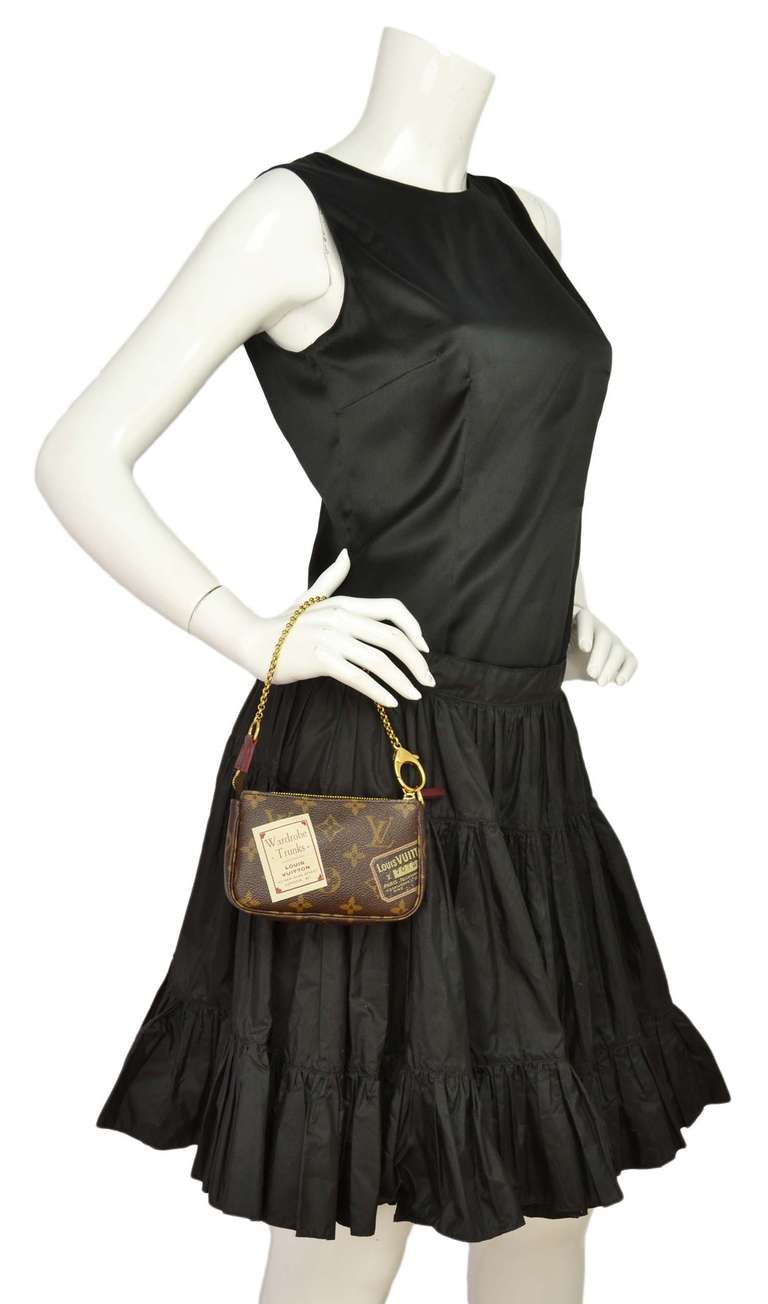 louis vuitton bag stamp LOUIS VUITTON NIB 2009 Monogram Stamp Mini Pochette Bag at 1stdibs