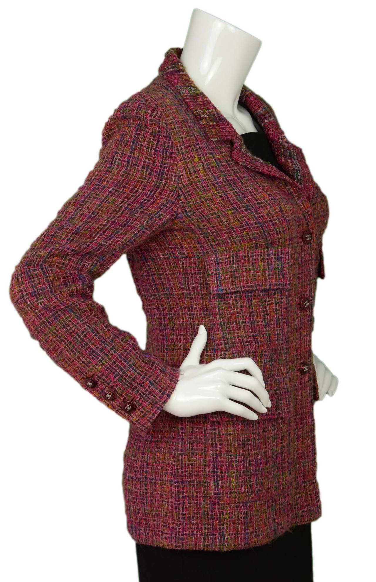 CHANEL Vintage '98 Multi-Color Fantasy Tweed Jacket sz. 38