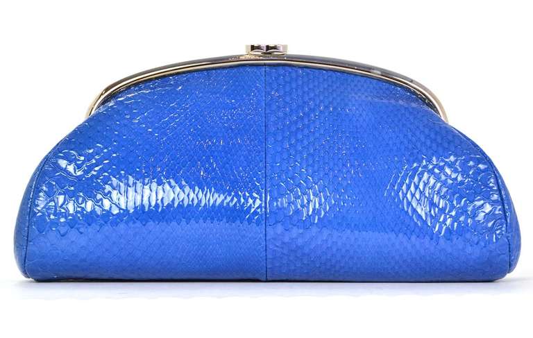 cobalt blue clutch bag