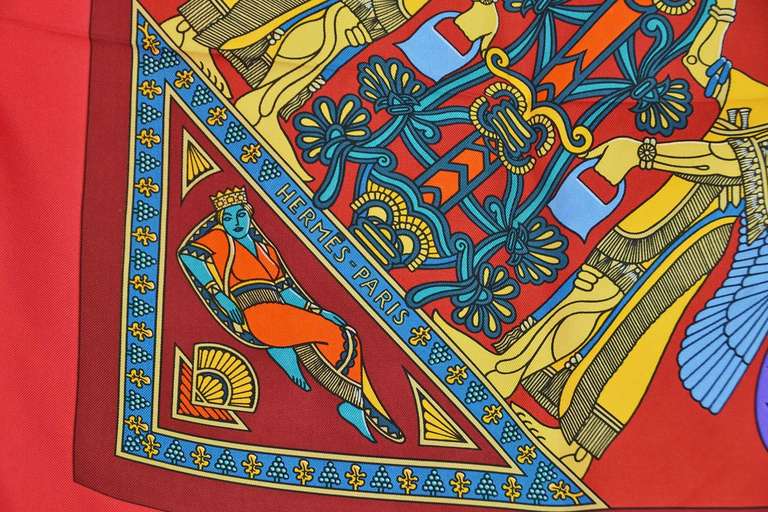 Hermes PERSEPOLIS Print W/Red Border Scarf

    Made in France
    Composition: 100% silk

35